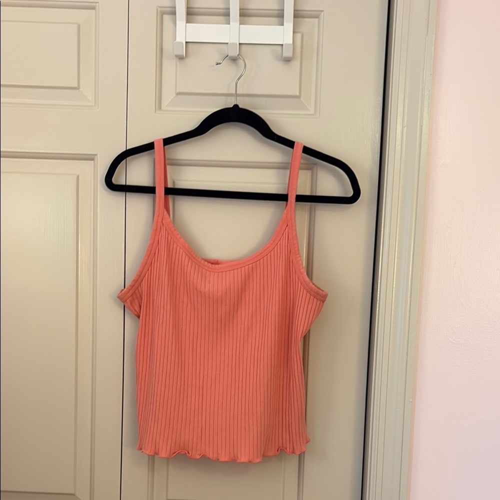 NWOT Old Navy Pink/Peach Ribbed Crop Tank